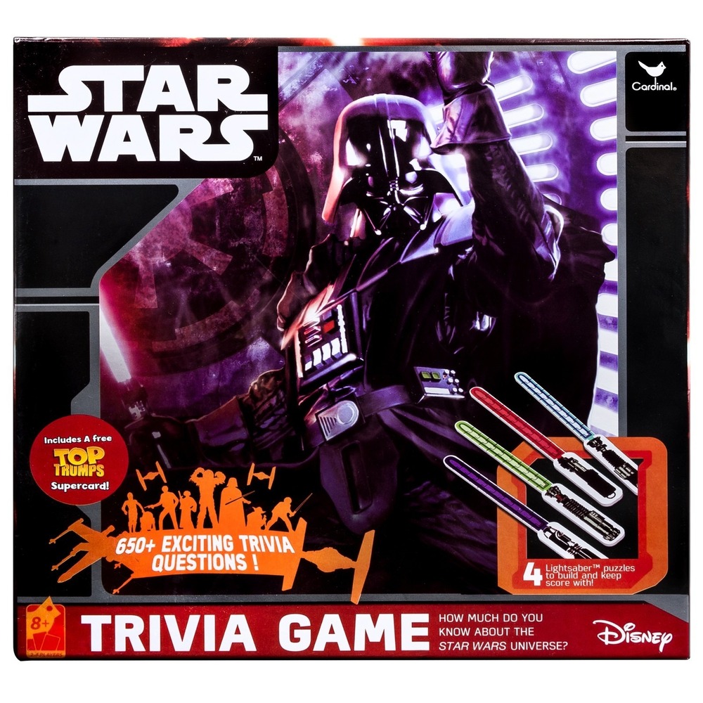 Cardinal Star Wars Trivia Game Board Game 650+ Questions Lightsaber Puzzles NEW